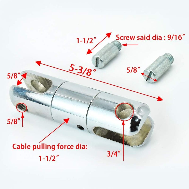 ASDICOXB Cable Pulling Swivel Wire Bearing Breakaway Swivel 3 Ton - 1Pcs - Image 2